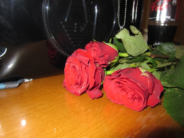 The roses my husband gave to me, while we were in Paris. 